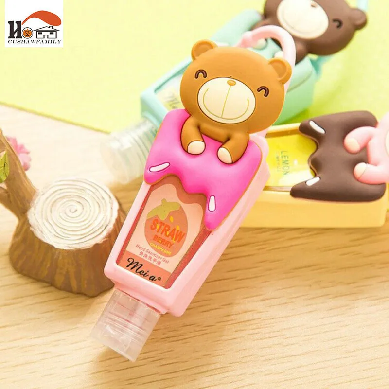 1 шт. милый плюшевый мишка висящий переносной мини пластиковый дезинфицирующее