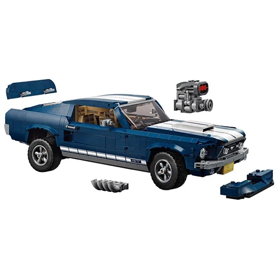 Купите 10265 и отправьте 10264 в подарок, Technic Series 1967 Mustang GT, строительные блоки, кирпичи, Детская модель автомобиля, подарки, игрушки