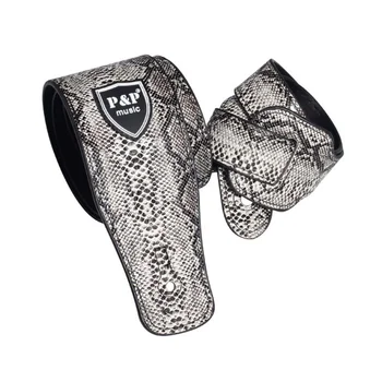 

Serpentine Folk Soundtrack and Bass Electric Guitar Bass Individuality Adjustable Long Leather Strap