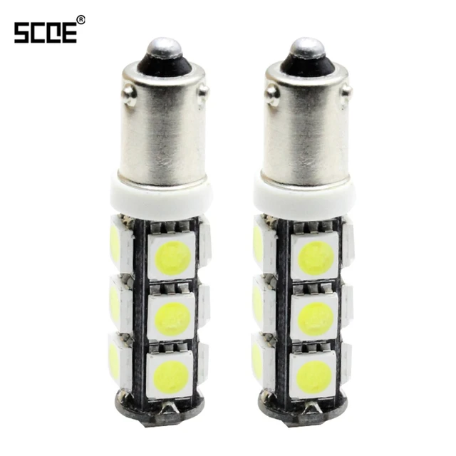  Ruiandsion Lot de 2 ampoules LED BAY9S Canbus H21W 12–24 V  super lumineuses 3030 10SMD Chipset 6000 K Blanc Ampoule LED pour  clignotant de voiture, feu de recul, sans polarité