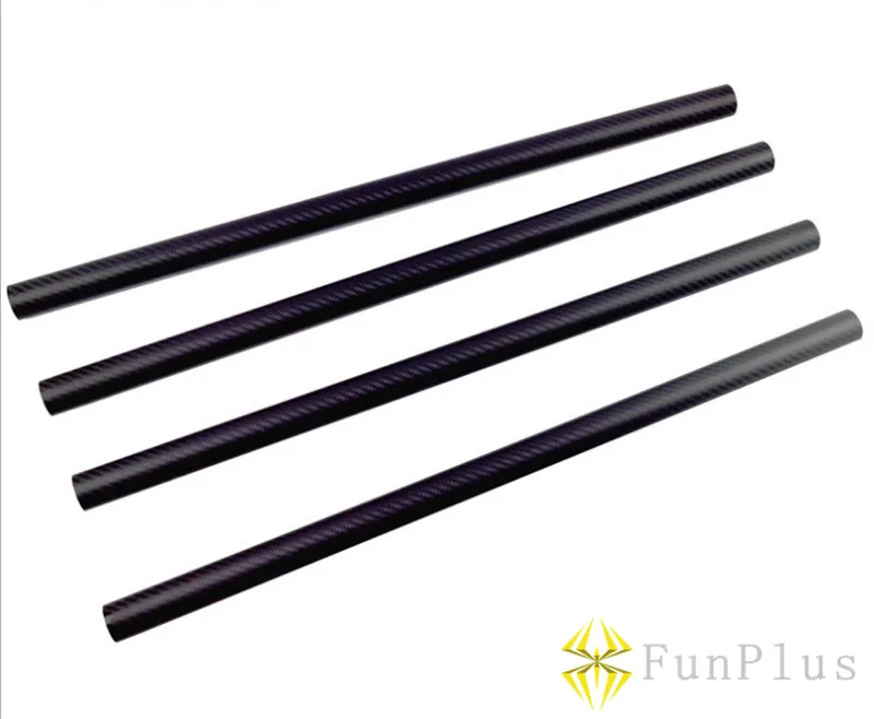 4pcs 3K Full Carbon Fiber Tubes OD 28mm ID 26mm Length 500mm Twill