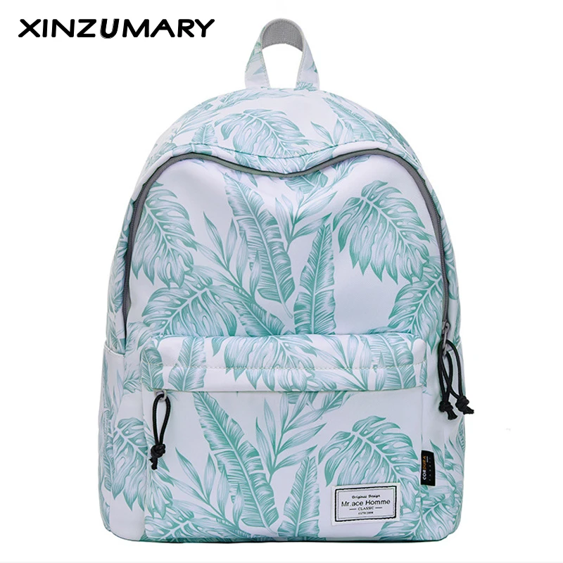 

Teenager School Backpack for Girls boys Adolescence Student Backpack Female for Polyester Waterproof Canvas White back pack 2019