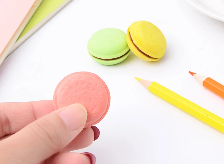 Творческий Макарон Резиновая Ластик милые кавайный конфетный цвет ластики Канцтовары офисный школьный поставки подарок для детей
