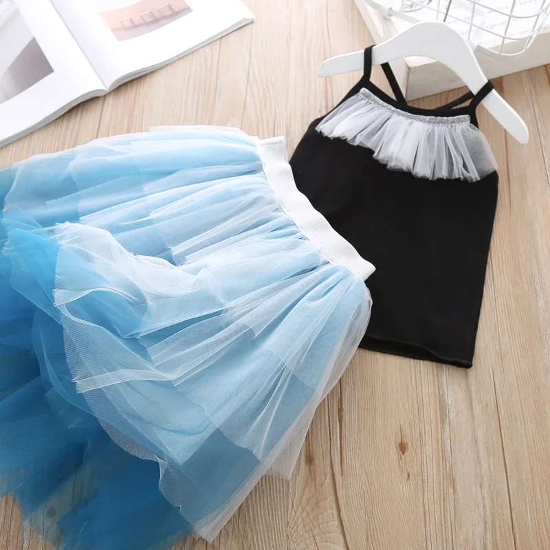 

Girls Ruffle Outfits Kids Clothing Boutique Party Tracksuit Children Trendy Clothes For Girl Toddler Cotton Princess Skirts Suit