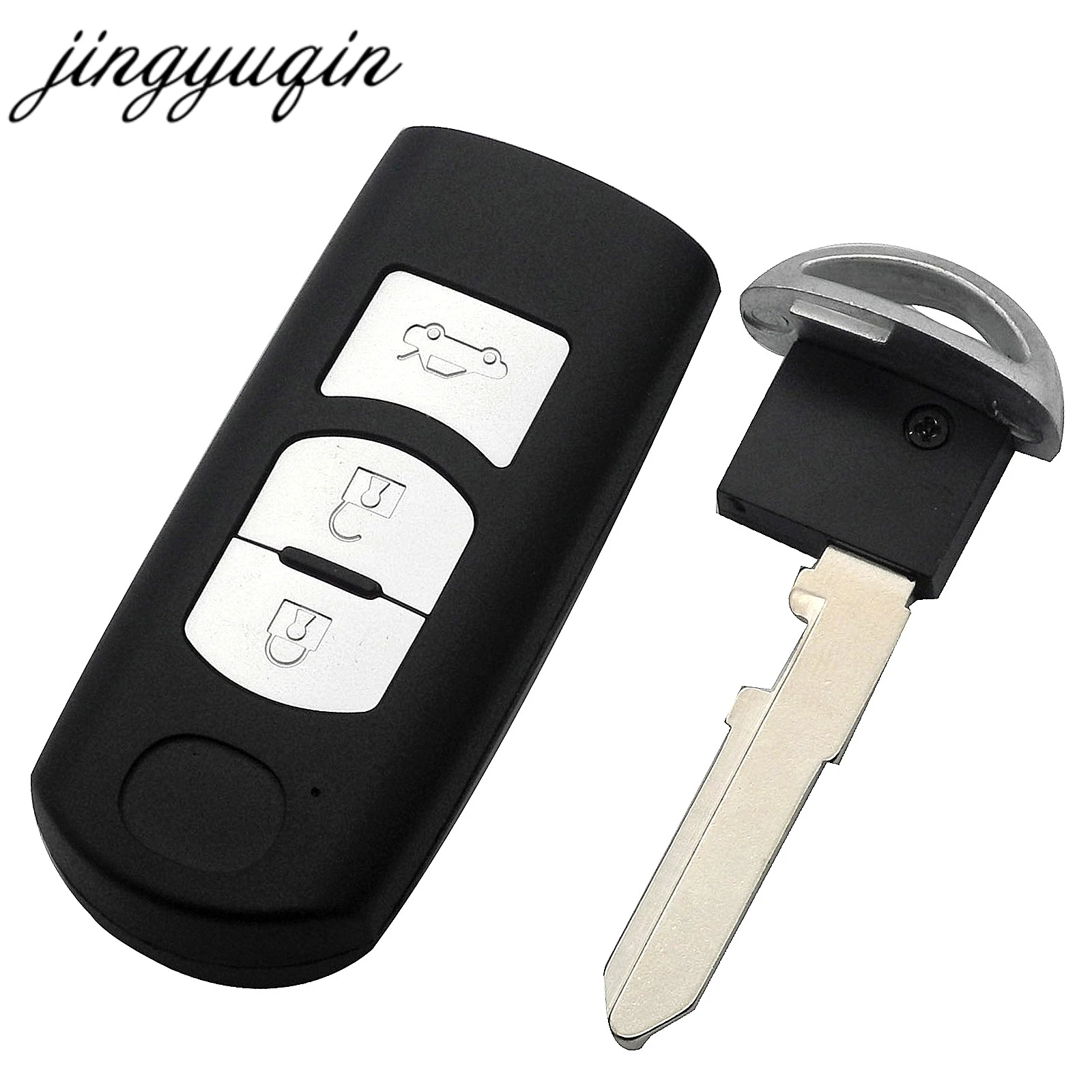 Jingyuqin 3 кнопки Smart Key Shell для MAZDA M2 M3 M5 M6 CX-3 CX-5 Demio Axela Premacy Atenza автомобильный пульт дистанционного управления чехол без ключа Fob