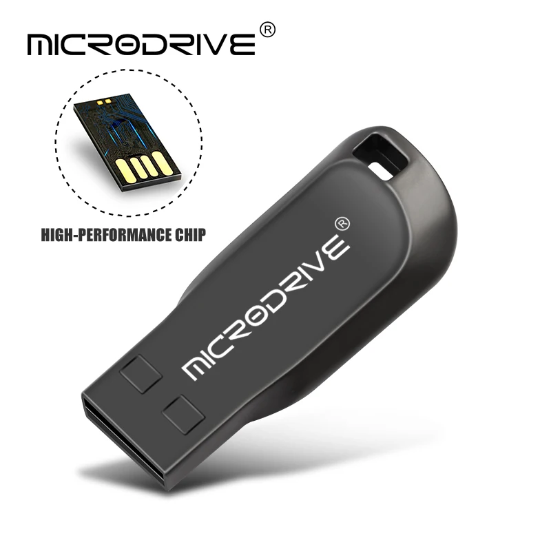 

Microdrive usb flash drive 64GB 32GB 16GB 8GB 4GB pen drive pendrive waterproof metal silver u disk memoria cel usb stick gift