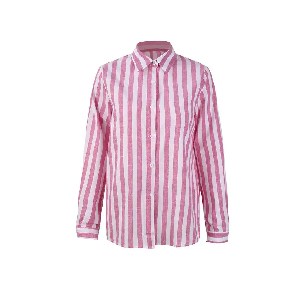 Yiwa Women Casual Stripe Long Sleeve breathable fabric soft lightweight comfortable to wear gift