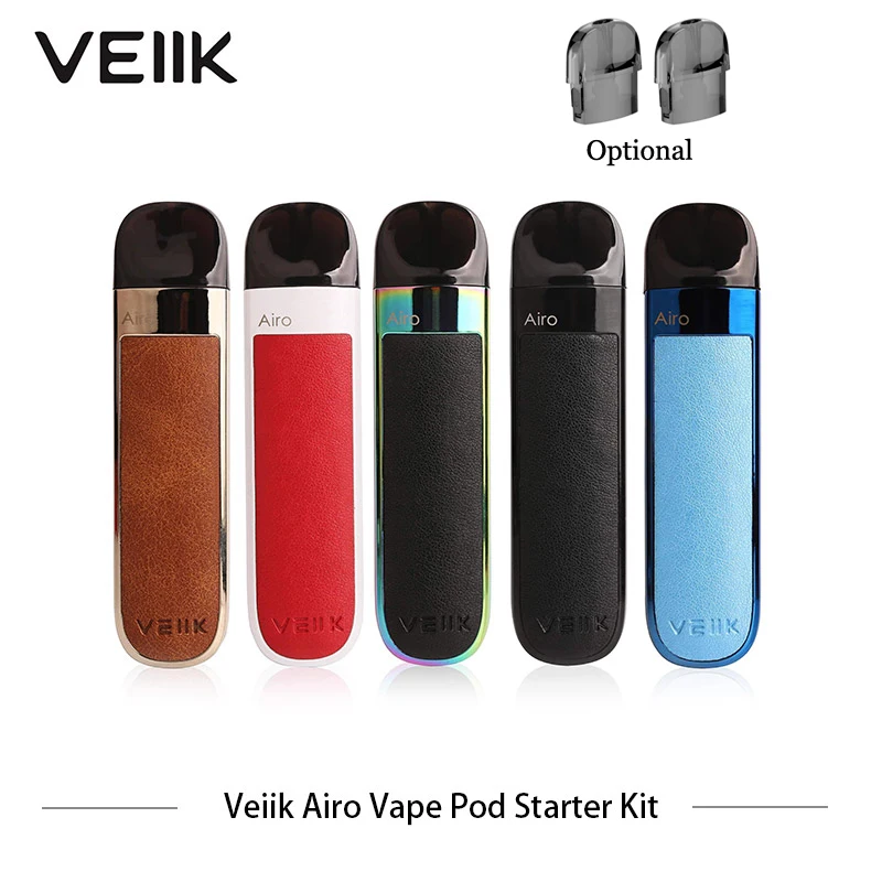 

Limited Edition VEIIK Airo Pod Starter Vape kit with 360mAh Battery 2ml Refillable Tank Cartridges Electronic Cigarettes Kit