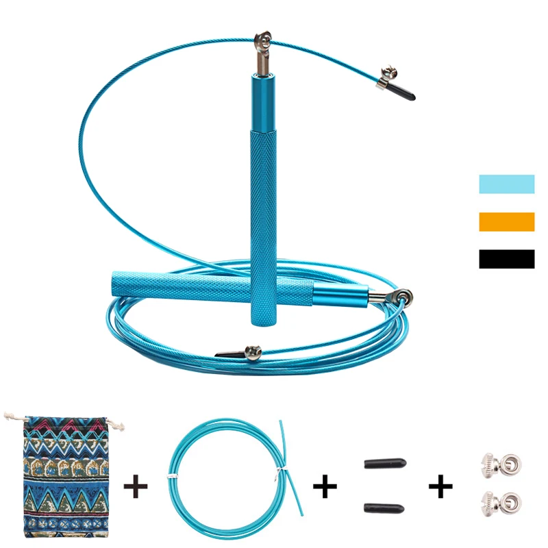 Кроссфит скоростная Скакалка Профессиональная Скакалка для ММА бокс фитнес тренировка с сумкой для переноски запасной кабель