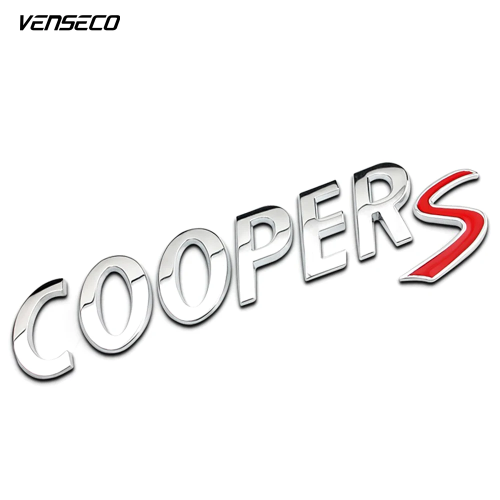 VENSECO Мини Автомобильный стикер "COOPER S" эмблема слова автомобильный Стайлинг OEM внешние аксессуары для MINI cooper автомобильный хвост металлический 3D стикер
