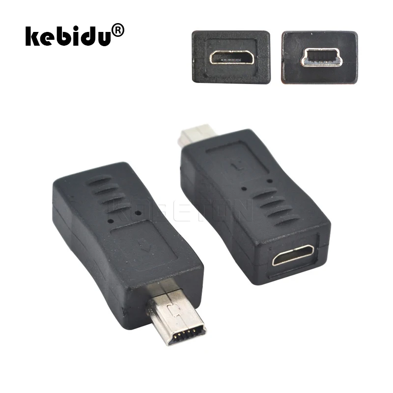 Kebidu 5 шт./лот чёрный Micro USB гнездо мини штекер адаптер конвертер для ПК телефонных