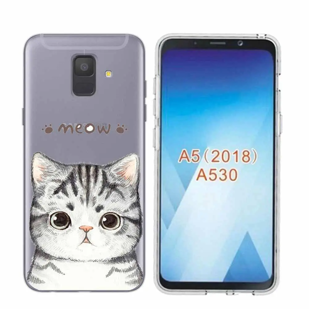 Arvin Paniting Case FOR Samsung A5 Adorable Animals Case FOR Samsung A6 Plus 2018 Smart Back Protective Phone Cover FOR A3 A7 A8 (17)