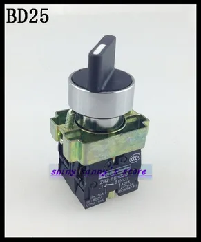 

10Pcs/Lot BD25 2 Position NO NC Maintained Select Selector Switch