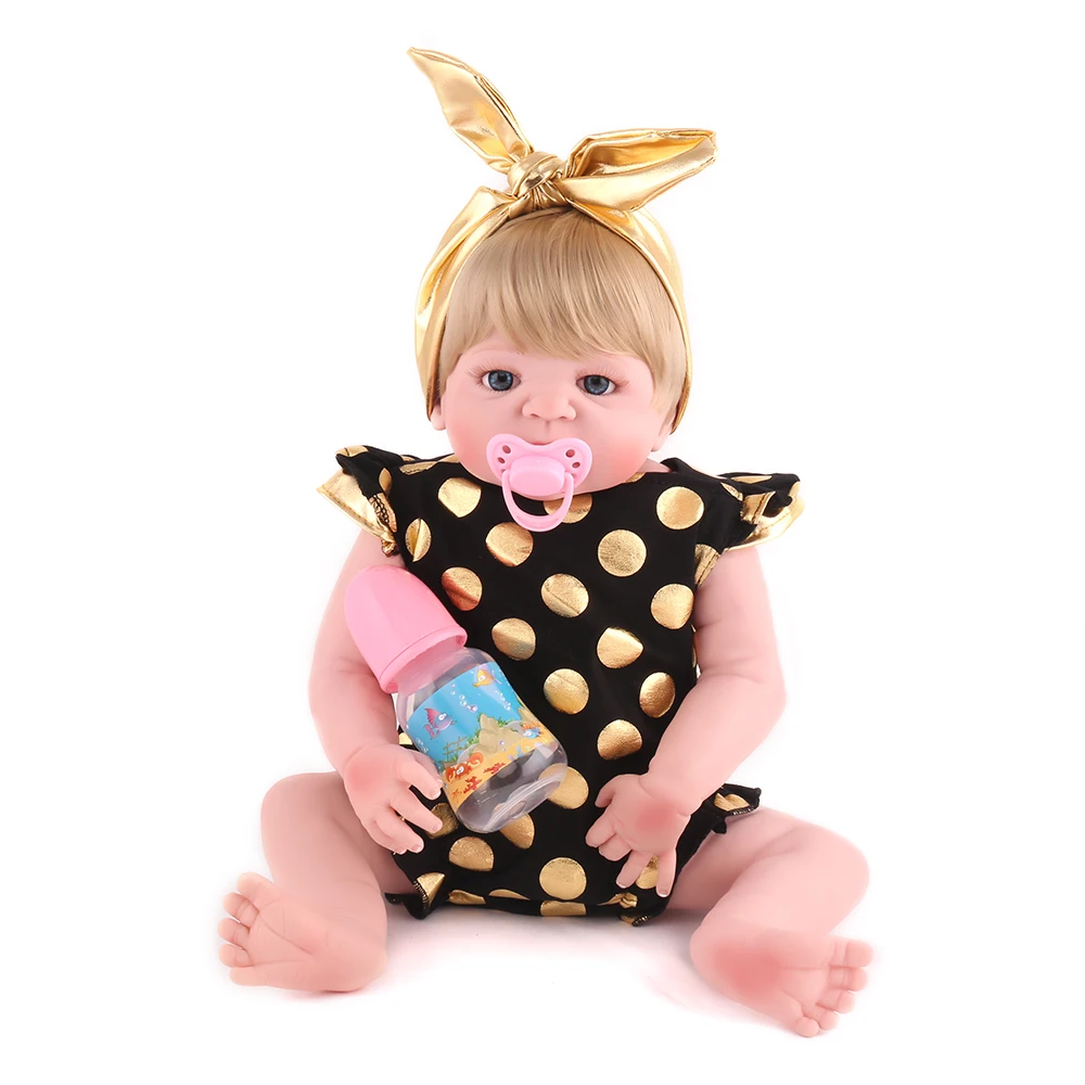 

KAYDORA Reborn Dolls Full Silicone Body 55cm Bath Toys Baby Alive Doll Girls Toys Promotion Baby Girl Needs