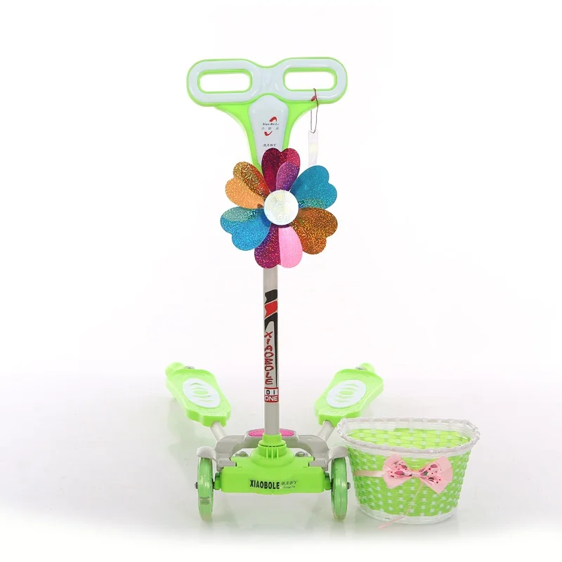 Children Four Wheel Lift Breaststroke Scooter Shilly car Horses Feet With PU Flash Wheel