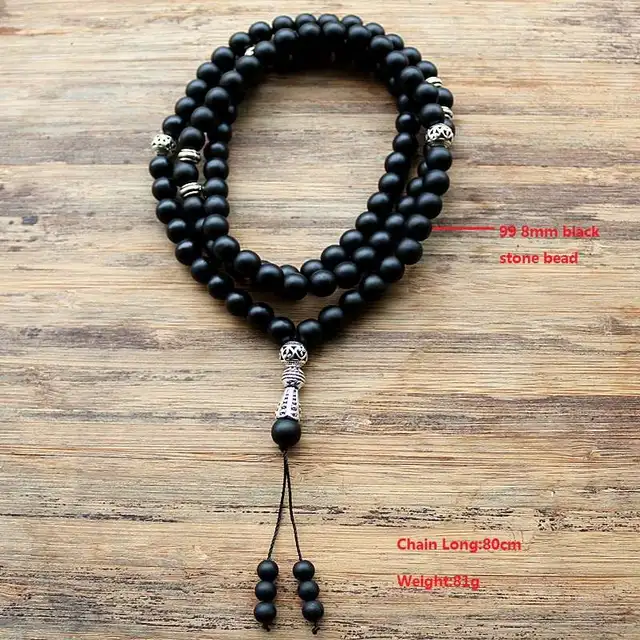 Handmade 6mm Natural Stone Bead with Alloy Charm Shape 99 Prayer Beads Islamic Muslim Tasbih Allah Mohammed Rosary for Women Men LoveSL Color 2 