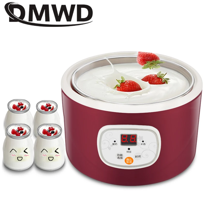 DMWD Automatic Electric Yogurt Maker Multifunction Stainless Steel