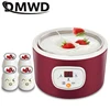 DMWD Automatic Electric Yogurt Maker Multifunction Stainless Steel Leben Container Natto Rice Wine Machine Four Yoghurt Cups 1L 2