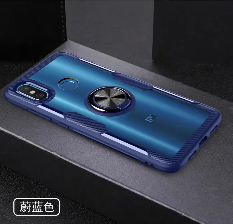 Для xiaomi Mi 8 8Se чехол с кольцом Стенд магнит прозрачный закаленное Стекло защитная задняя крышка чехол для xiaomi redmi note 5 Pro