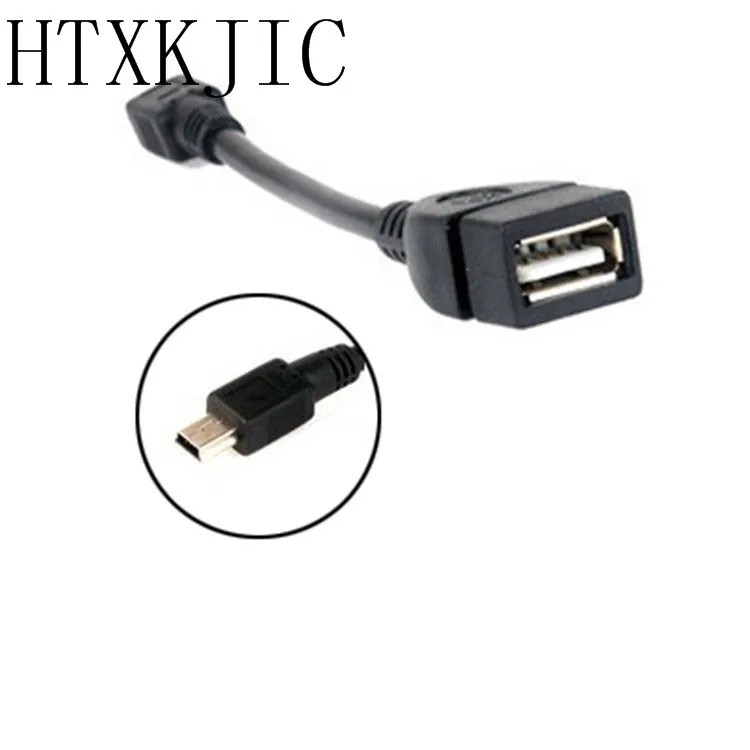 

5pin Mini USB Male to USB 2.0 Type A Female OTG Host Adapter Cable 10cm Black OTG Cable For Cellphone Tablet MP3 MP4 Camera 1PC