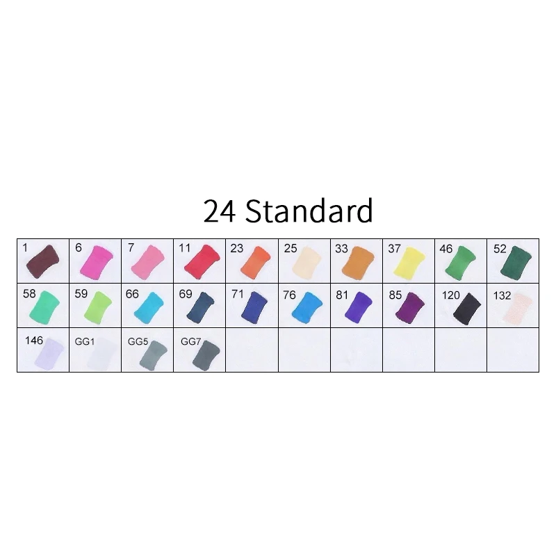 TOUCHFIVE 24 цвета набор маркеров для живописи двойная головка эскиз маркеры Кисть ручка для рисования манга анимация дизайн художественные принадлежности