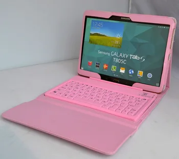 

High Quality Soft Silicon Wireless Bluetooth Keyboard PU Leather Case Stand Cover For Samsung Galaxy Tab S 10.5 T800 T801 T805