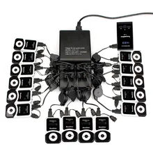Wireless Tour Guide System 16 Port Charger Base Transmitter 15 Receiver for Tour Guiding Simultaneous Translation