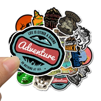 

50pcs/pack Camping Travel Stickers Wilderness Adventure Outdoor Landscape Decal Sticker to DIY Suitcase Laptop Motor Car