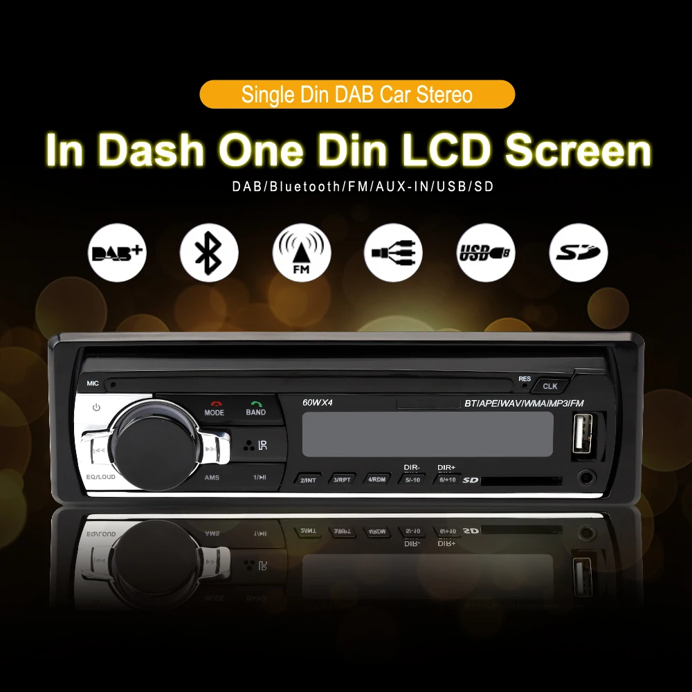 

1 DIN autoradio Bluetooth DAB Car Radio Bluetooth MP3 USB Cat Stereo FM USB AUX Audio Auto Electronics car audio player