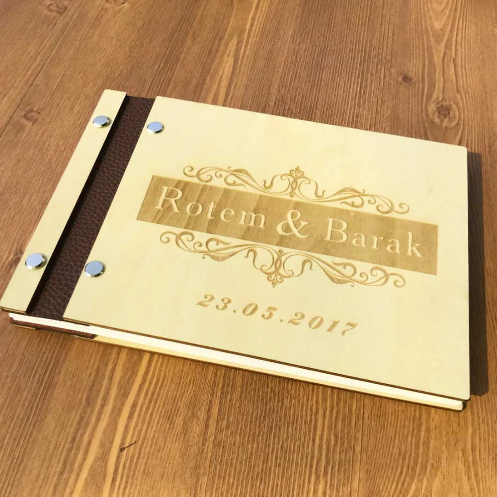Customs Wedding guest book with initials, Rustic wedding guest book alternative, Monogram guestbooks, Custom names guest book (2)
