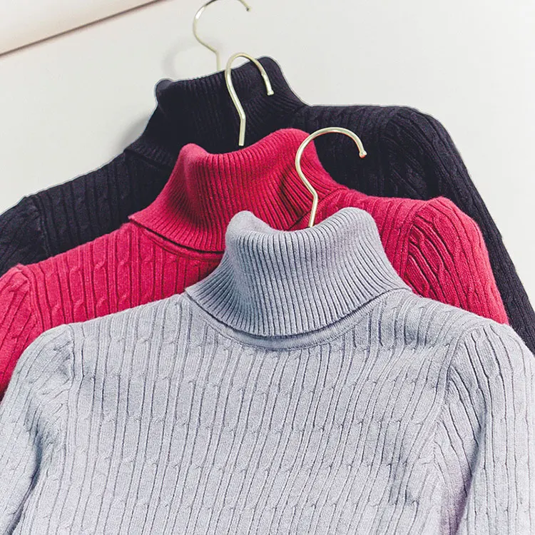 Женский бархатный свитер, зима, Модный пуловер с высоким воротом и бархатной подкладкой, плотный теплый тонкий вязаный свитер