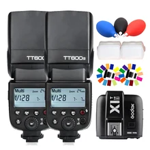 2Pcs Godox TT600S 2.4G HSS Wireles Flash Speedlite + X1T-S Transmitter for Sony