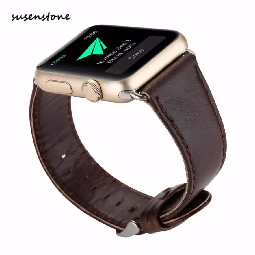 Moment# N03 Free 2018 Top Sales Leather Buckle Wrist Watch Band Strap Horses Belt for Apple 38mm 42mm Dropshipping | Наручные часы
