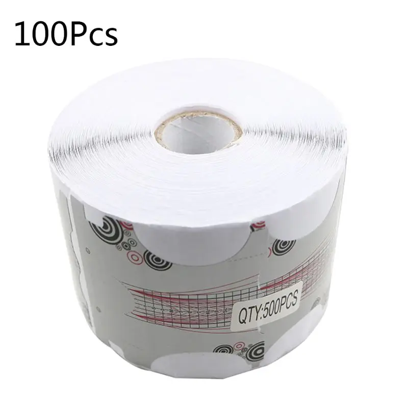

100/500pcs Nail Art Extension Guide Nails Form Acrylic UV Gel Tips Sticker Tool Nail Guide New