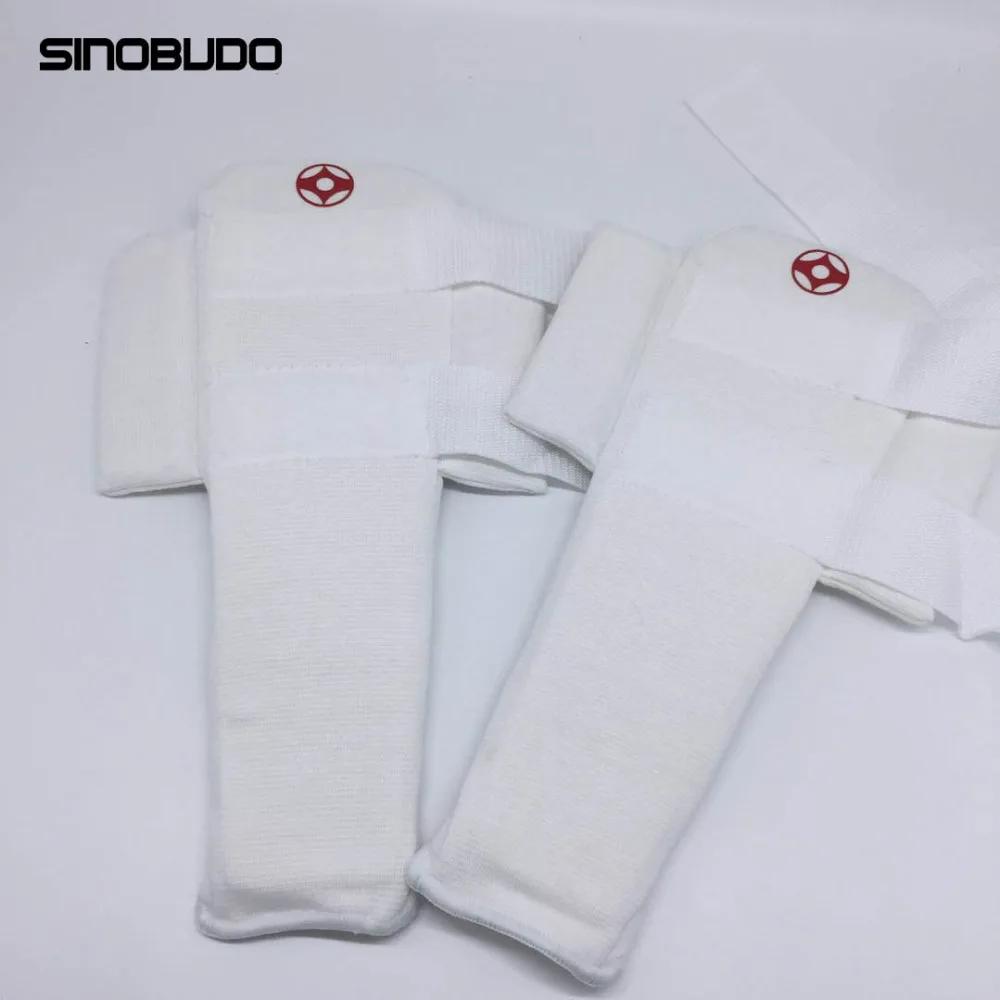 

High Quality Kyokushinkai Buckle Shin Instep Foot Guards Cotton Kickboxing Training Kyokushin Foot Protection