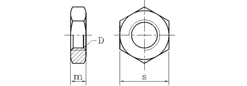 5 шт. DIN439 M12 M14 M16 M18 M20 Нержавеющая сталь гексагональный тонкая