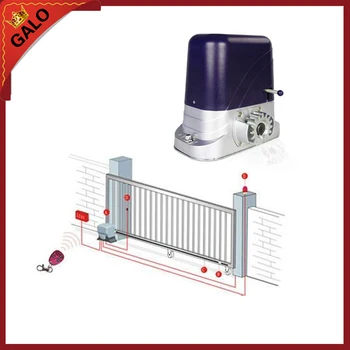 

Move 800kg door AUTOMATIC SLIDE GATE OPENER ELECTRIC OPERATOR wheeled machine DOOR SECURITY kits with 4m rack