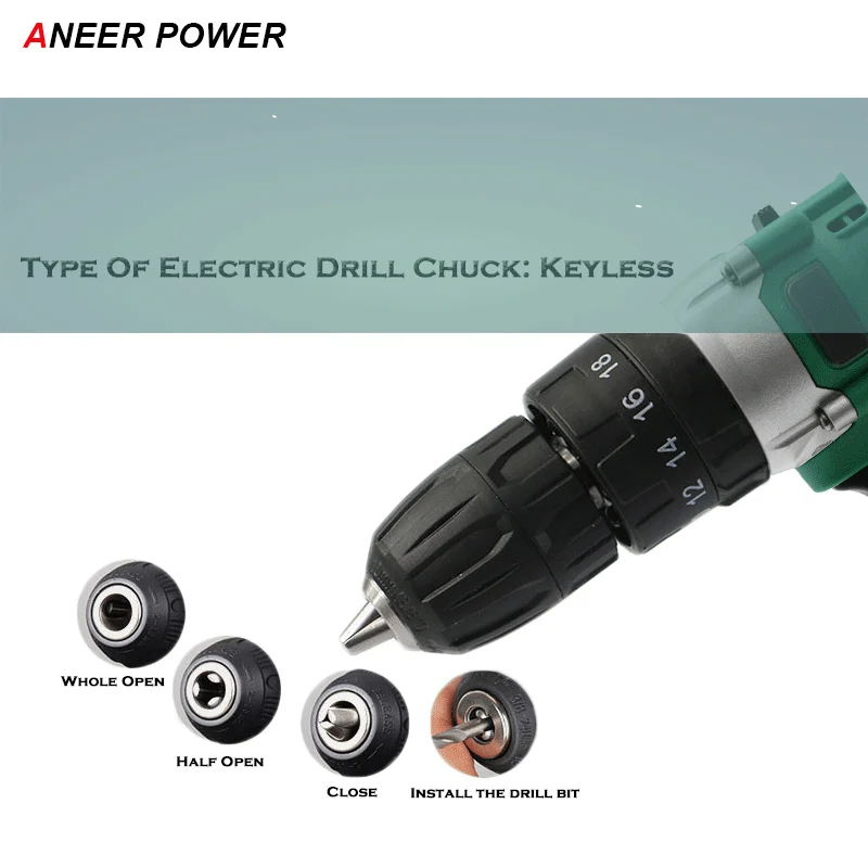 12V Impact Drill Electric Screwdriver Electric Hand Drill Battery Cordless Hammer Drill Home Diy Po