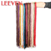 Leeven 28 ''45 г синтетические Zizi Box косы крючком косы для наращивания волос Плетение волос Розовый написать фиолетовый волокно