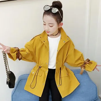 

Spring Coat For Girls Solid Girls Jacket New Teen Clothing For Girls 6 8 12 14 Years Kids Clothes Casual Children's Outerwear