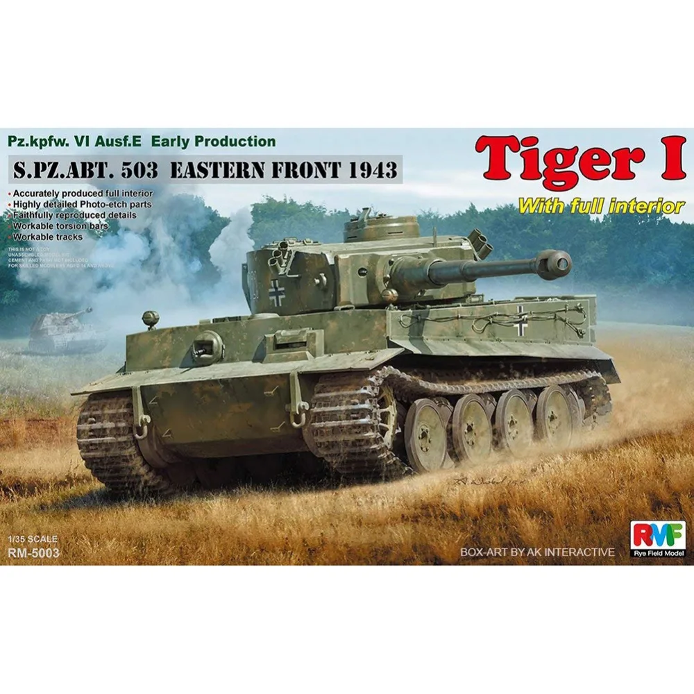 1/35 RYEFIELD модель RM5003 Pz. kpfw. VI Ausf. E Раннее Производство Tiger I хобби | Игрушки и