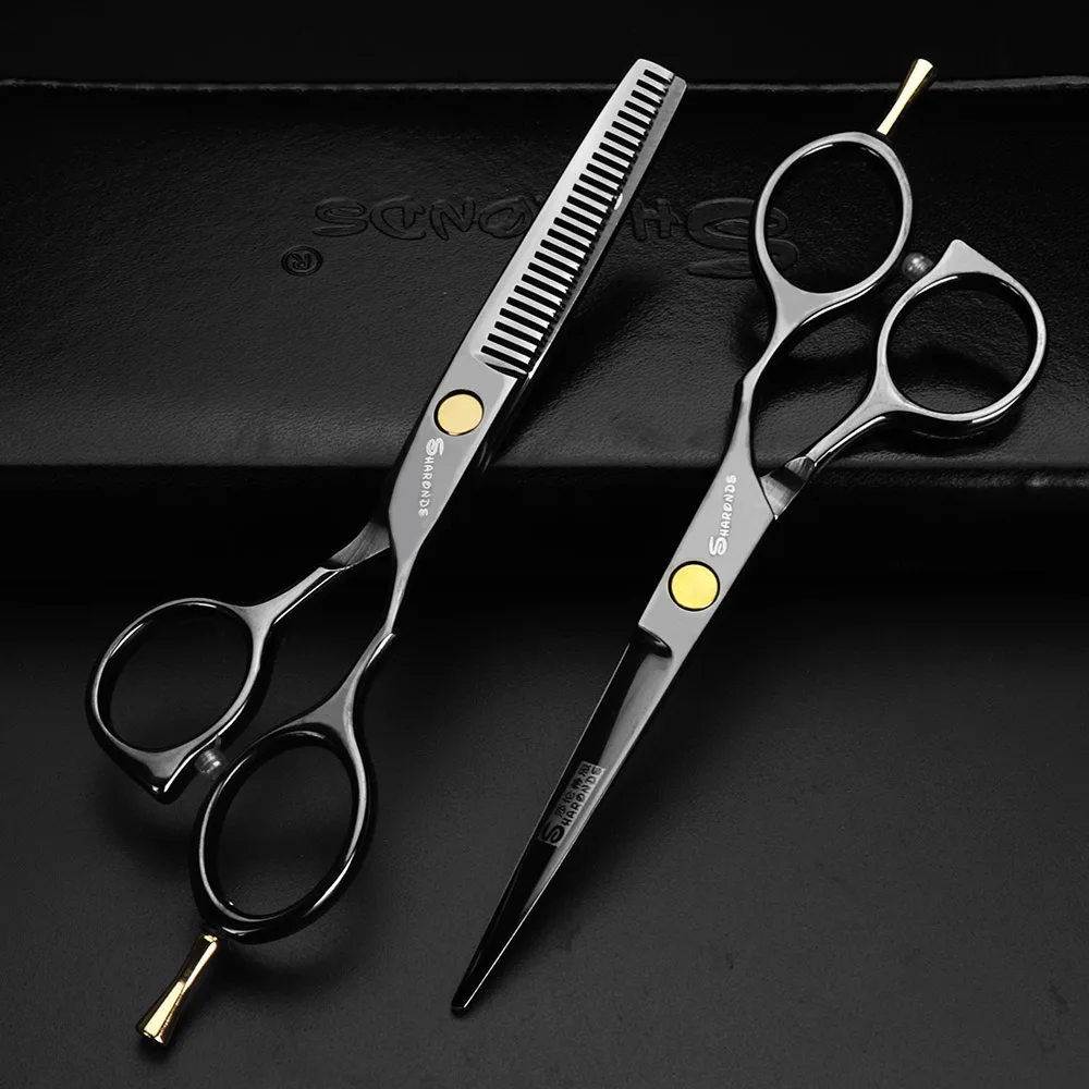 

6.0'' Japan Sharonds 440C Hairdressing Scissors Cutting Shears Thinning Scissors Professional Human Hair Scissors barbershop
