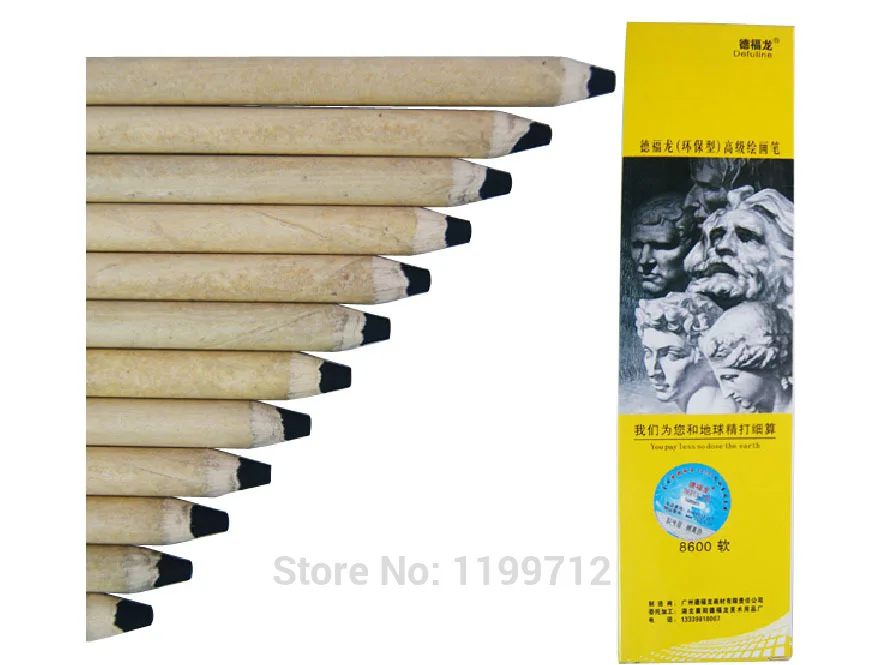 

12 Pc / Pack Defuline Charcoal Pencils Soft Middle Hard Sketch Drawing soft