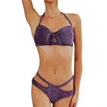 Модные, пикантные Для женщин Сплошной Push-Up пляжный бюстгальтер с подкладкой Комплект женский купальник ванный комплект M10 MA18