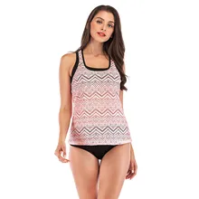 Летний женский сексуальный повседневный комплект из двух предметов, купальник с пуш-ап подкладкой, танкини