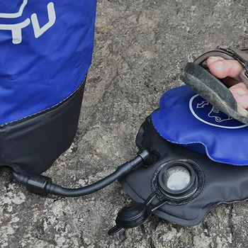 

Outdoor Camping Shower BagPack 11L Shower Nozzle W/ Foot Pump Survival Hiking