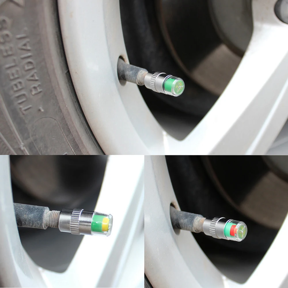 Car Auto Tire Valve Cap 36 PSI 2.4 Bar Car Tire Pressure Monitoring Valve Cap Sensor Indicator