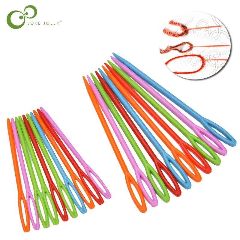 

10pcs/Set Large Eye Sewing Needles Plastic Wool Sewing Embroidery Tapestry Needles Cross Darning Stitchery Needles WYQ
