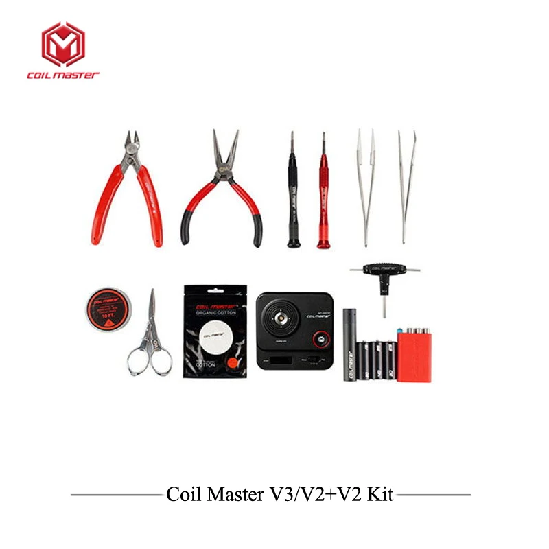 Original Coil Master DIY Kite V3 All-in-One kit for DIY Electronic Cigaretta with Japanese Organic Cotton Original Coil Master DIY Kite V3 All-in-One kit for DIY Electronic Cigaretta with Japanese Organic Cotton