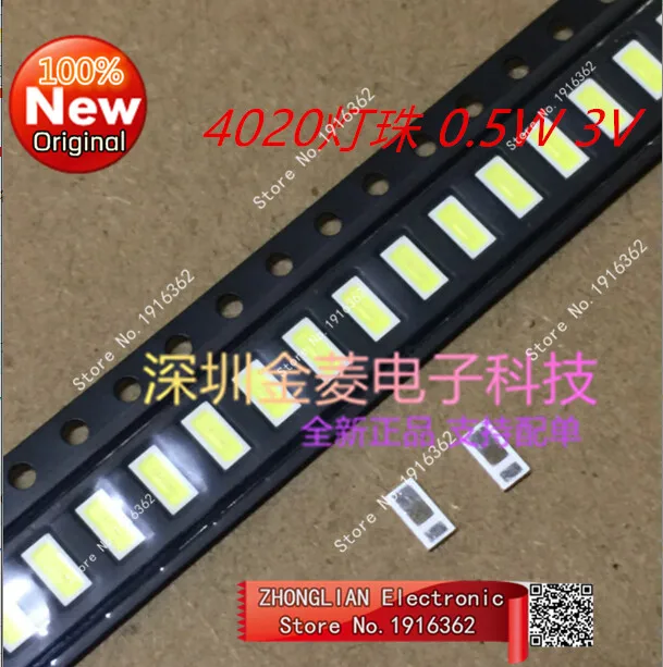 

200 шт./партия, подсветка для ЖК-телевизора, 4020, 0,5 Вт, 3 в